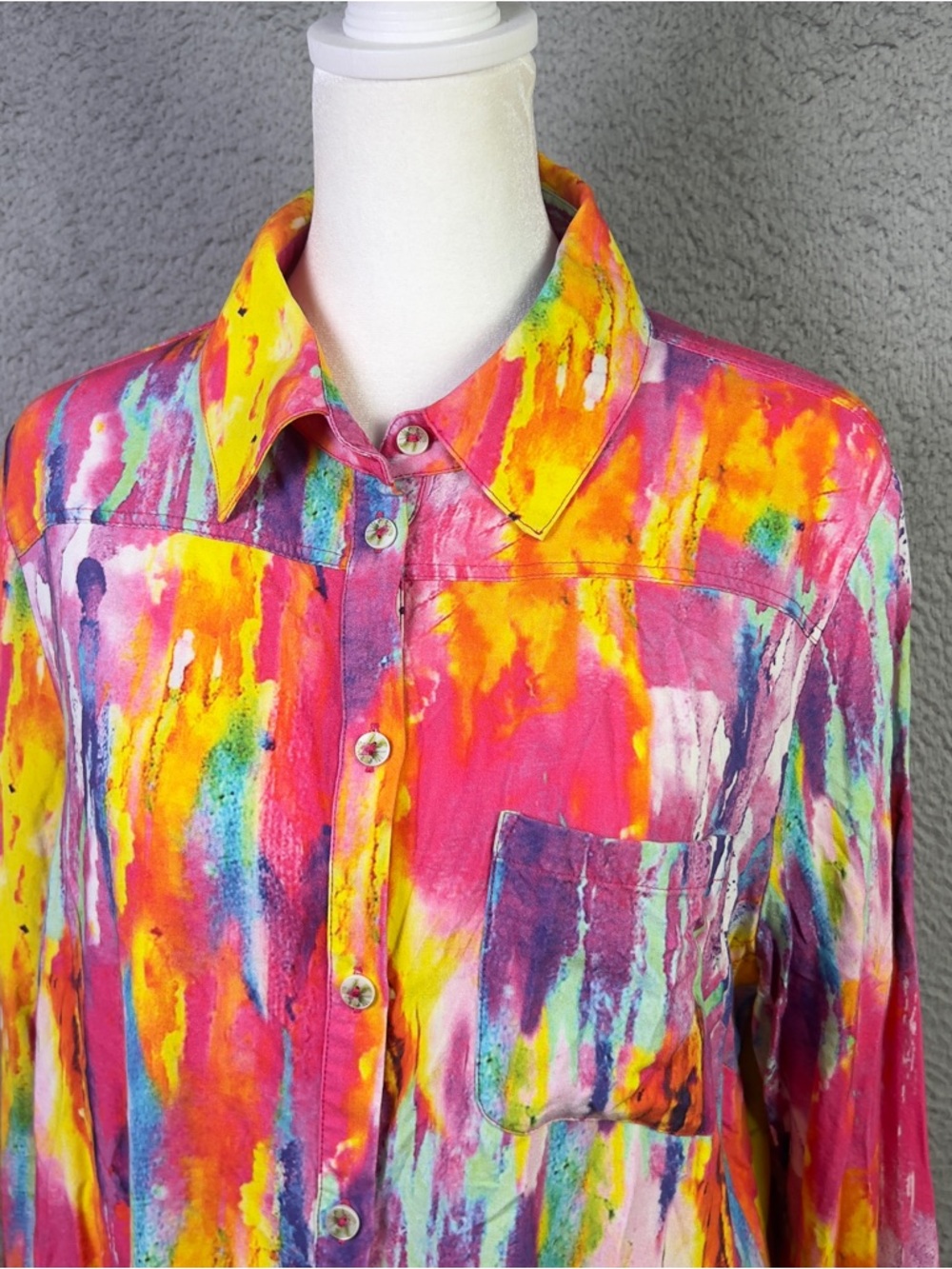 Soft Surroundings Top Womens PL Multicolor Festiva Shirt Embellished Embroidered - Picture 2 of 9